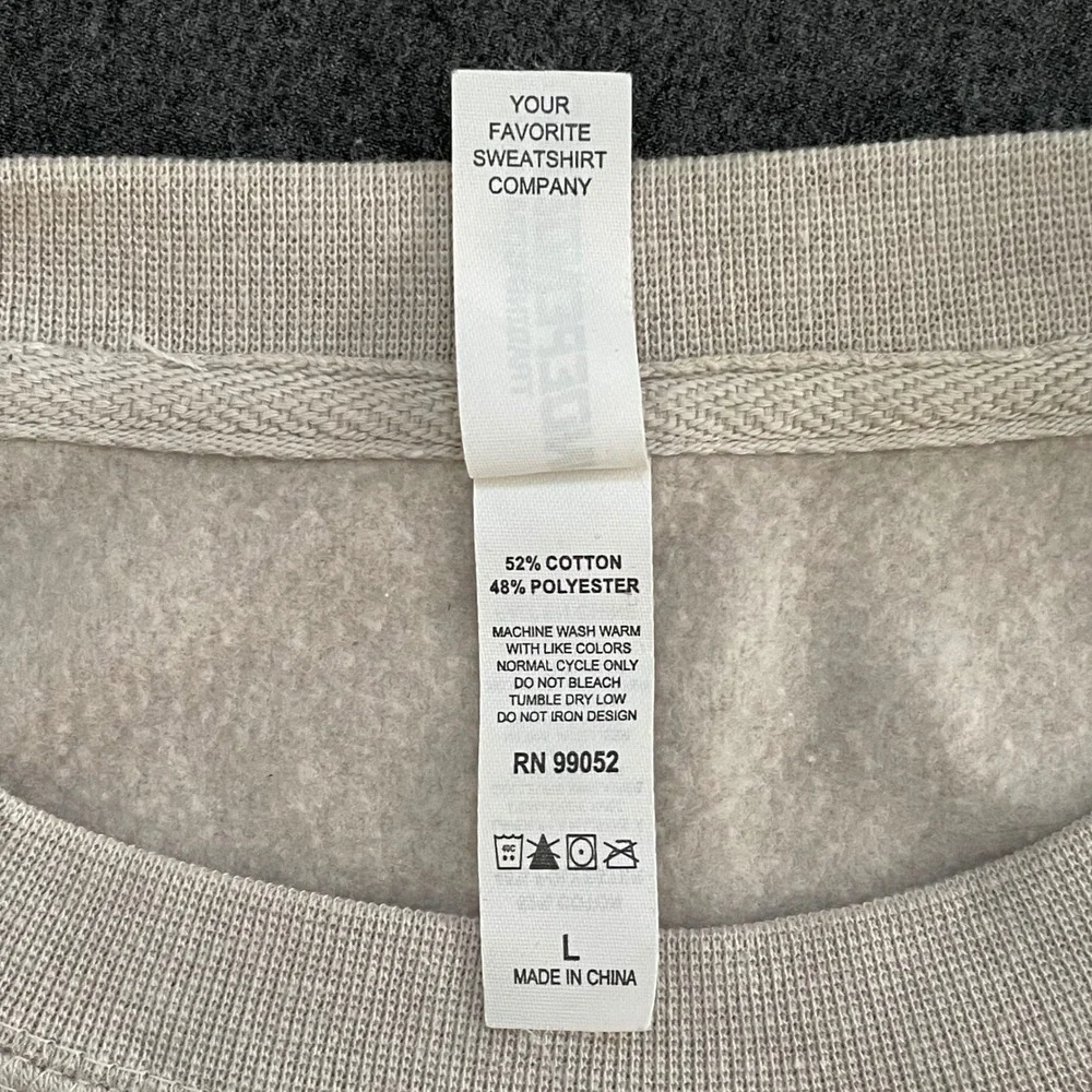Independent Trading Co Lacrosse Good‎ Vibes Graphic Sweatshirt Sand Tan Large